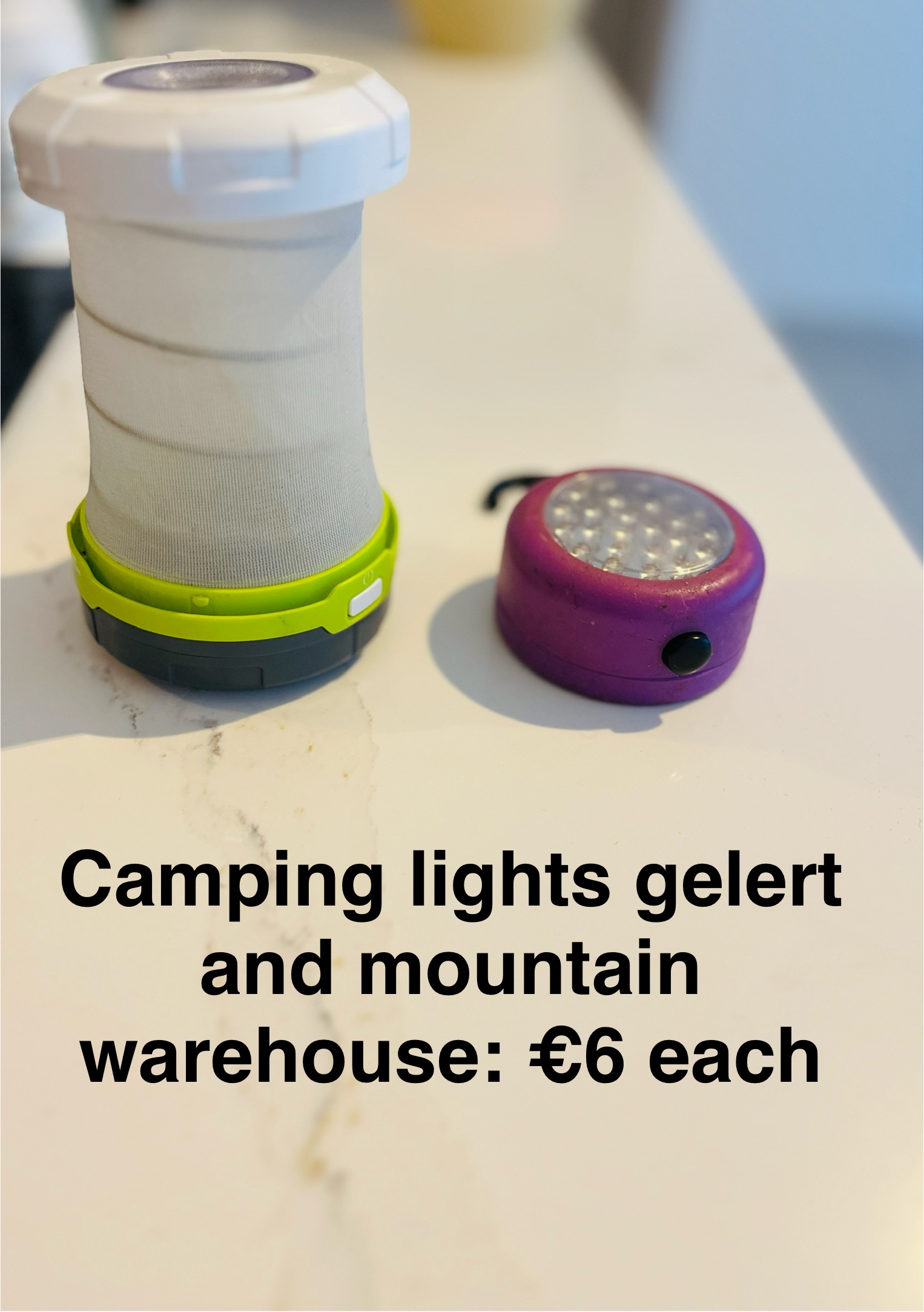 Camping lights Mountain warehouse and gelert