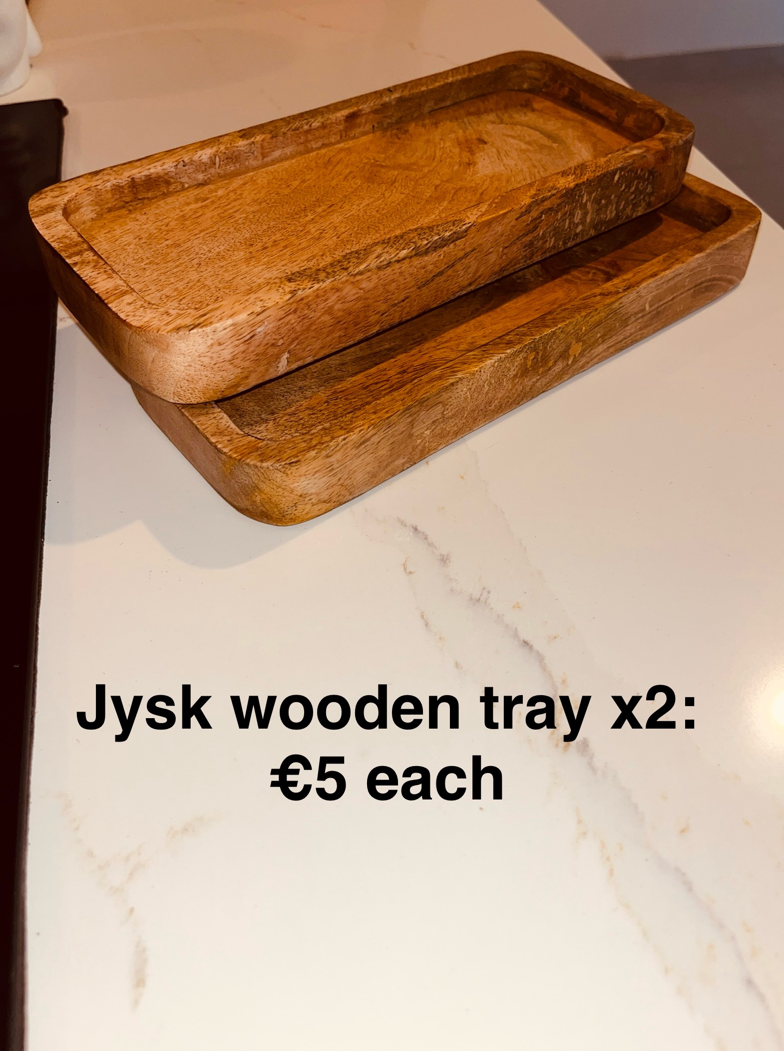 Jysk wooden trays x2